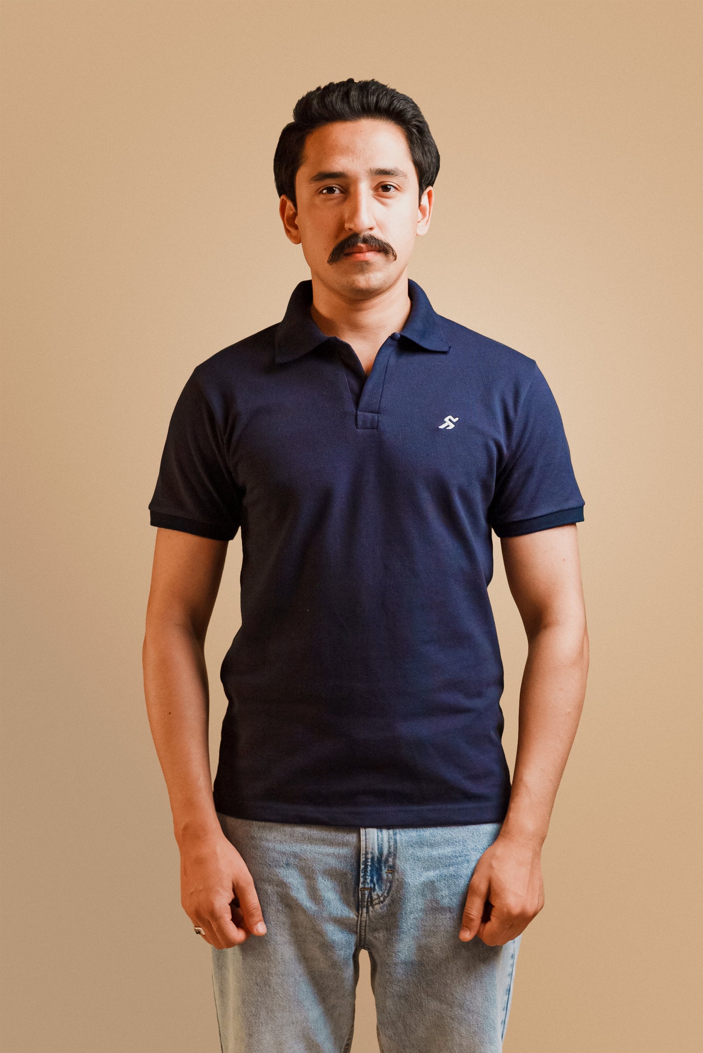 Basic Navy Blue Polo Shirt