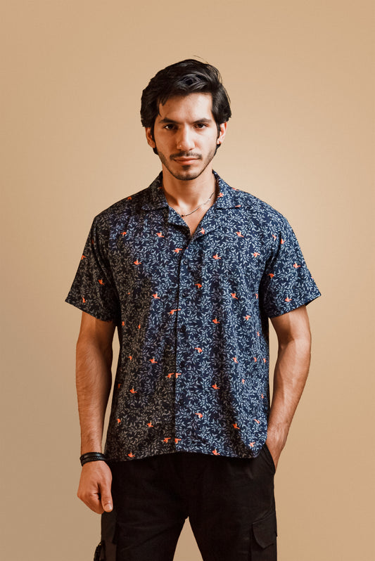 Floral Shadow Hawaiian Shirt