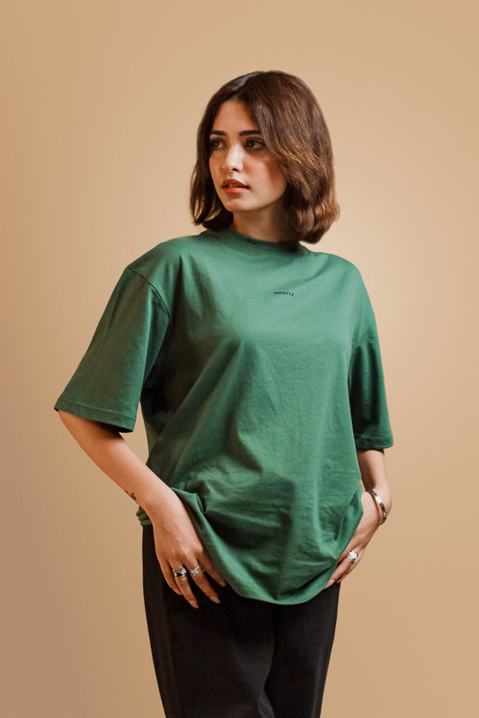 Olive Green Over Size T-Shirt (Women)