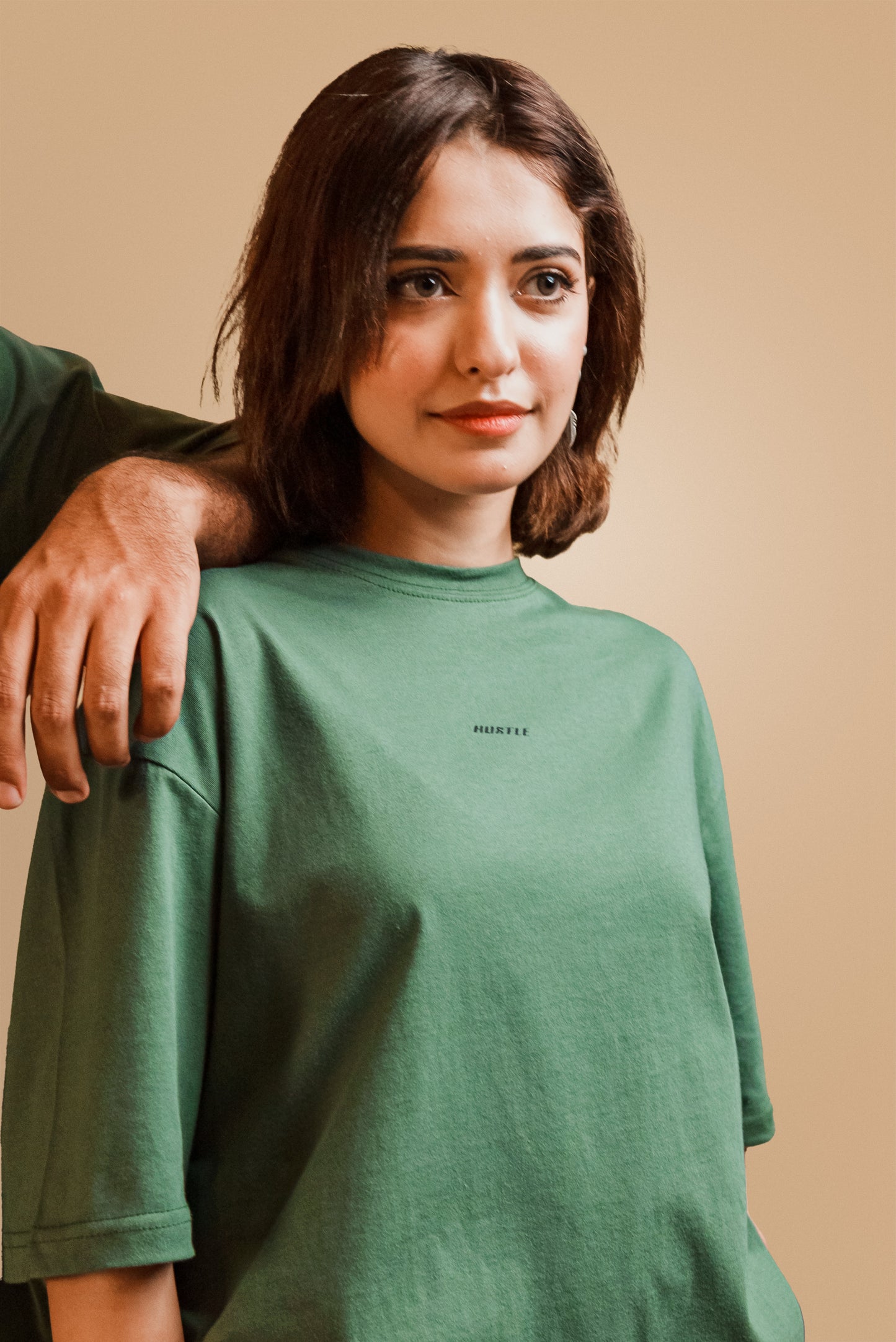 Olive Green Over Size T-Shirt (Women)