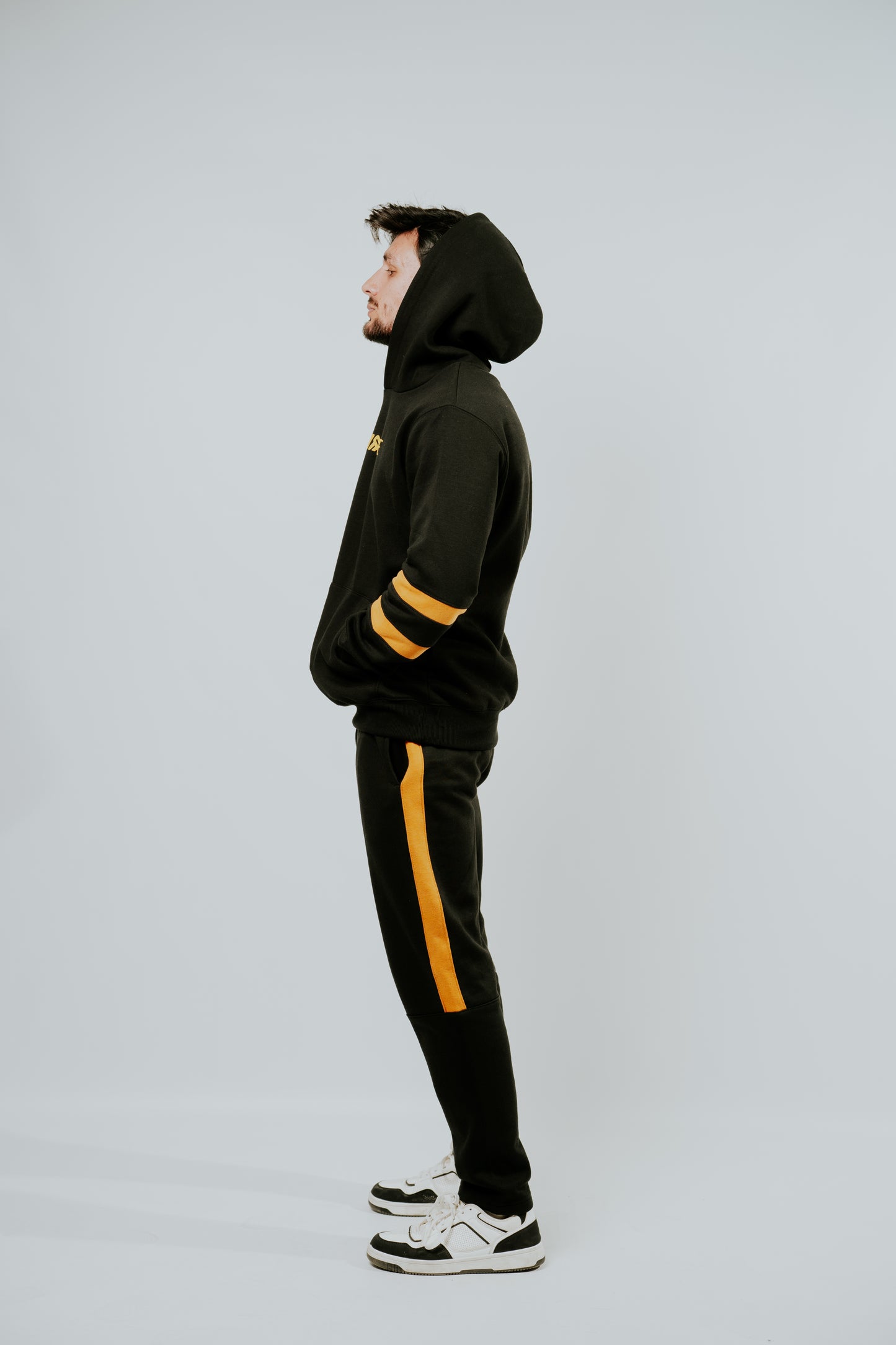 Black Trouser with Mustard side Stripes