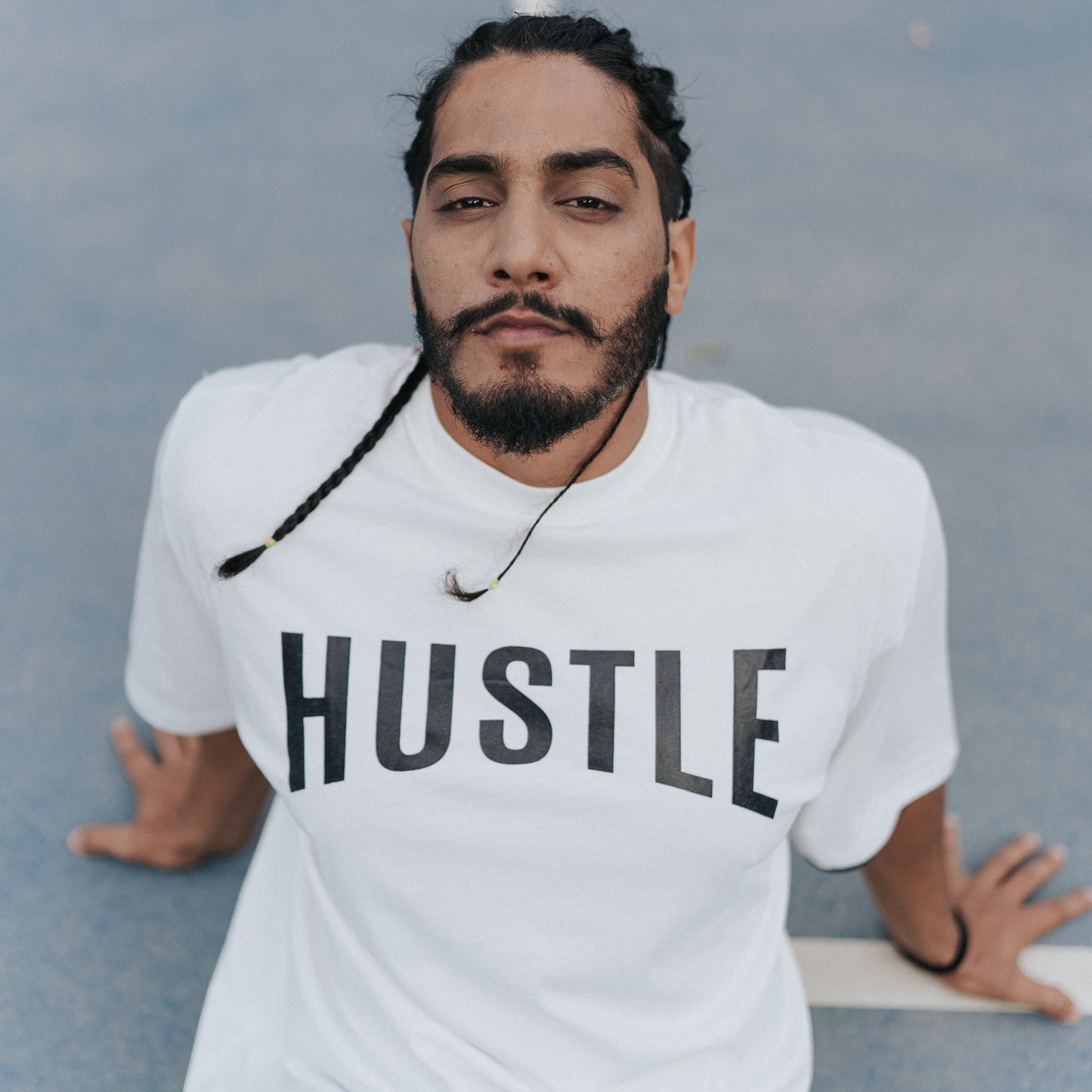 Hustle White T-Shirt