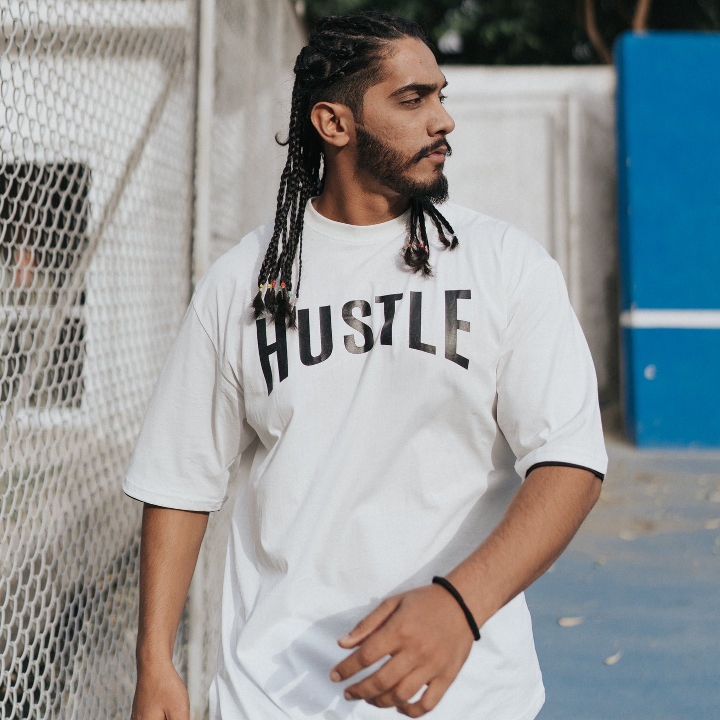 Hustle White T-Shirt