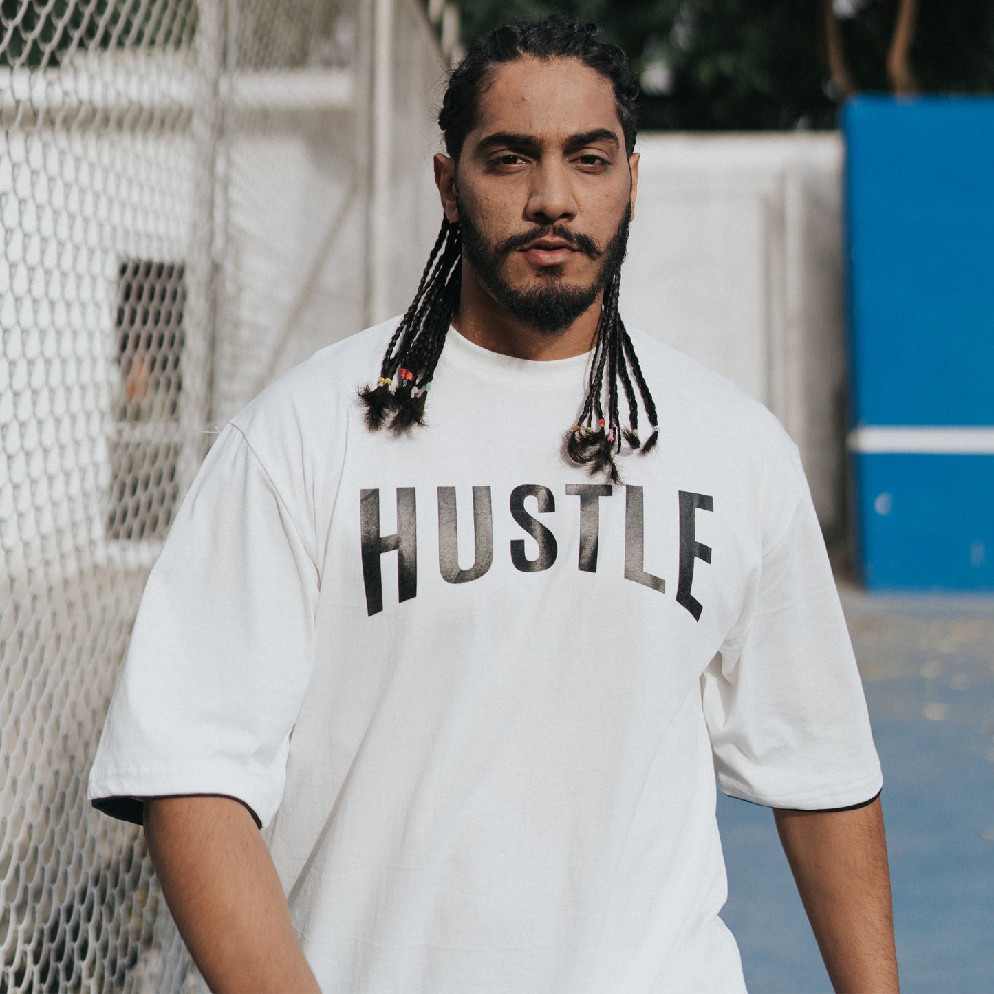 Hustle White T-Shirt