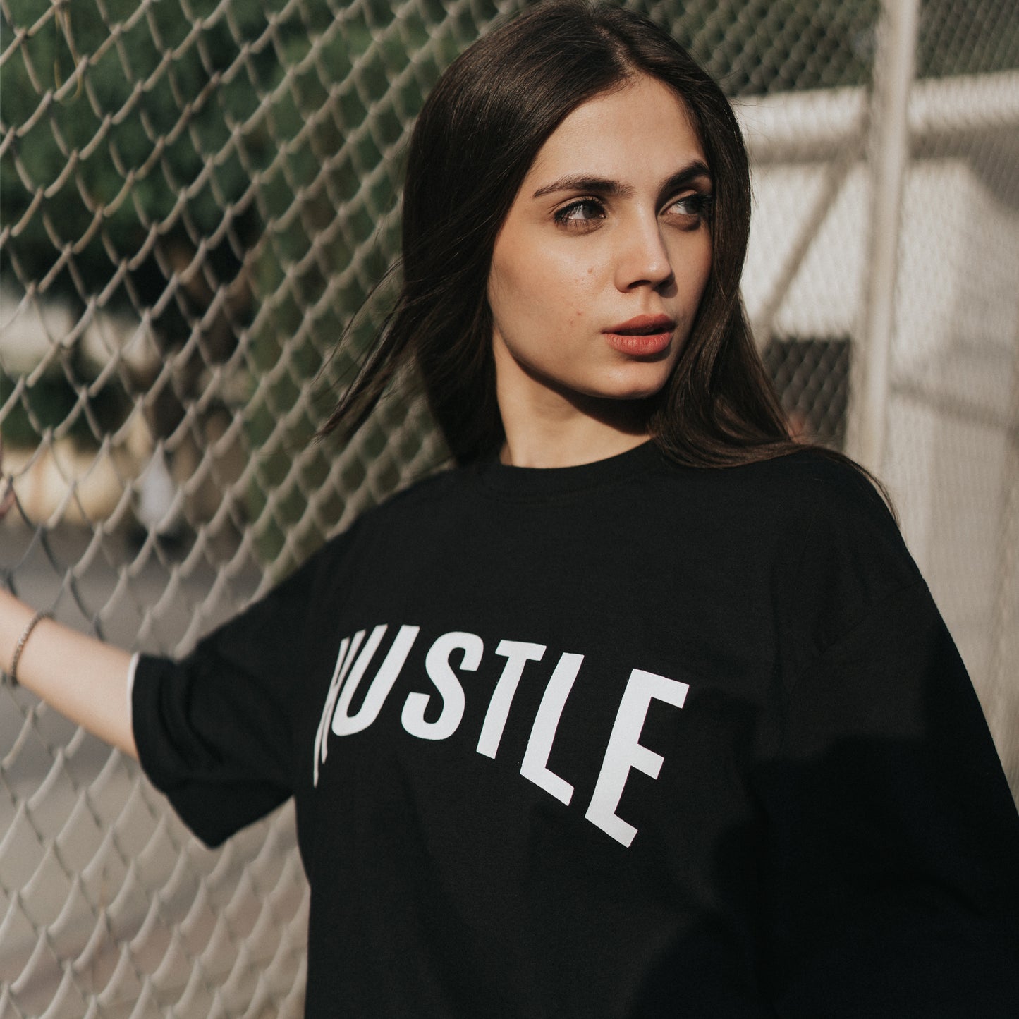 Hustle Black T-Shirt (Women)